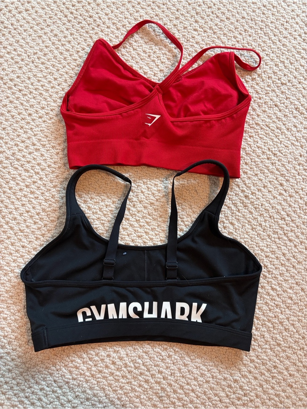 Gymshark Women’s Red & Black Sports Bras lot of 2